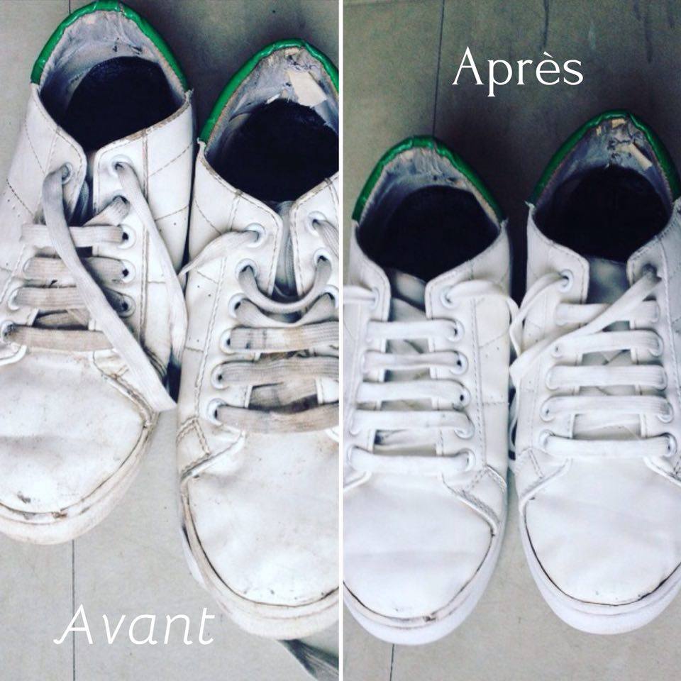 Nettoyer facilement les sneakers blanches